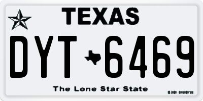 TX license plate DYT6469