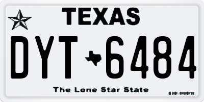 TX license plate DYT6484
