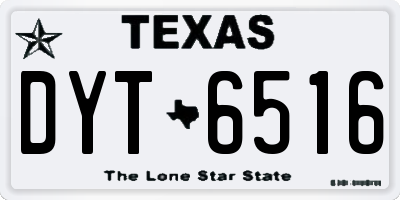 TX license plate DYT6516
