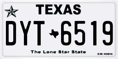 TX license plate DYT6519