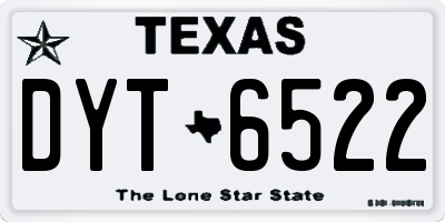 TX license plate DYT6522
