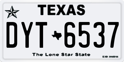 TX license plate DYT6537