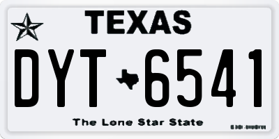 TX license plate DYT6541