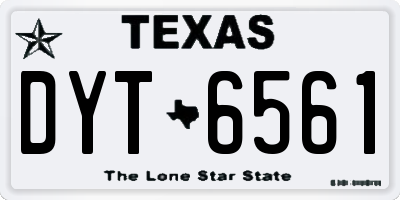 TX license plate DYT6561