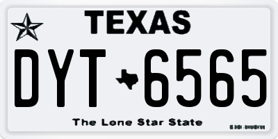TX license plate DYT6565