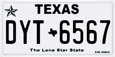TX license plate DYT6567