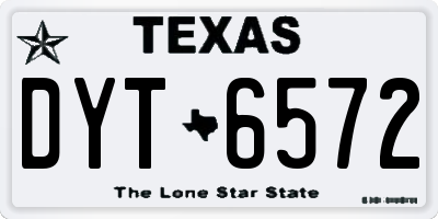 TX license plate DYT6572