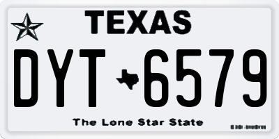 TX license plate DYT6579