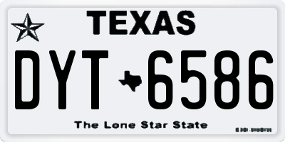 TX license plate DYT6586