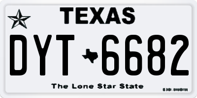 TX license plate DYT6682