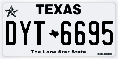 TX license plate DYT6695
