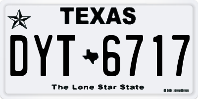 TX license plate DYT6717