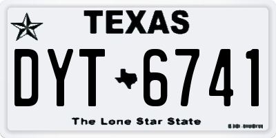 TX license plate DYT6741