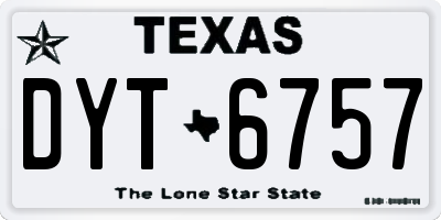 TX license plate DYT6757