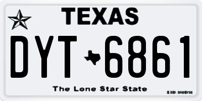 TX license plate DYT6861