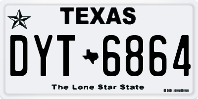 TX license plate DYT6864