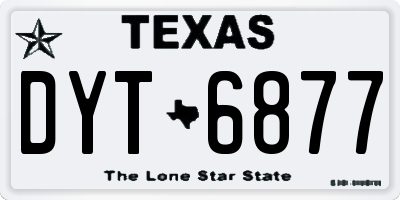 TX license plate DYT6877