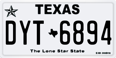 TX license plate DYT6894