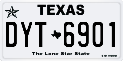 TX license plate DYT6901