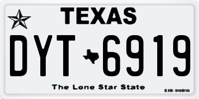 TX license plate DYT6919
