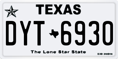 TX license plate DYT6930