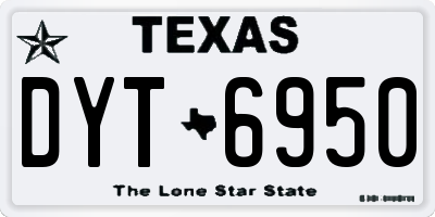 TX license plate DYT6950