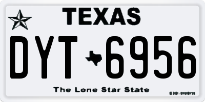 TX license plate DYT6956