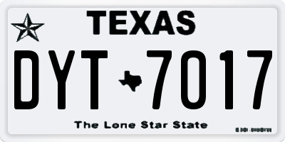 TX license plate DYT7017