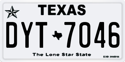 TX license plate DYT7046