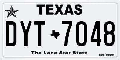 TX license plate DYT7048