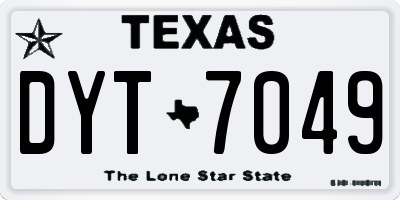 TX license plate DYT7049