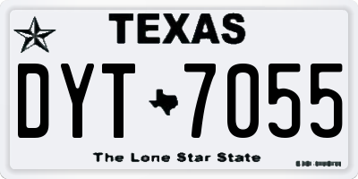 TX license plate DYT7055