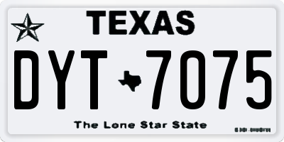 TX license plate DYT7075