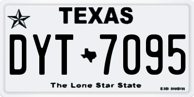 TX license plate DYT7095