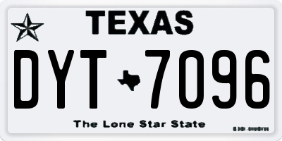 TX license plate DYT7096