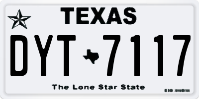 TX license plate DYT7117