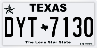 TX license plate DYT7130