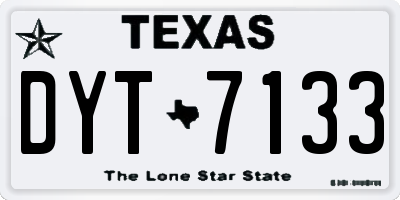 TX license plate DYT7133