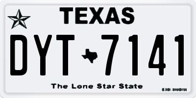 TX license plate DYT7141