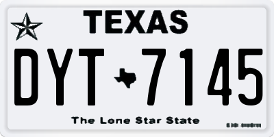 TX license plate DYT7145