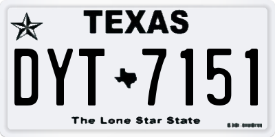TX license plate DYT7151