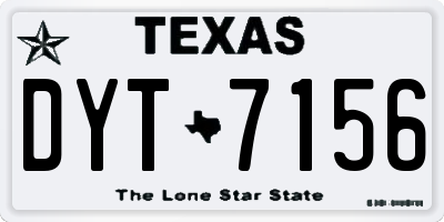 TX license plate DYT7156