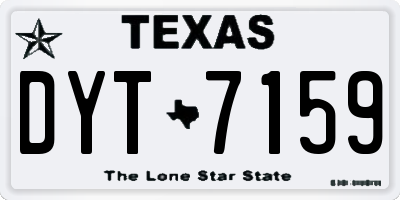 TX license plate DYT7159