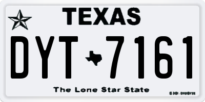 TX license plate DYT7161