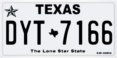 TX license plate DYT7166
