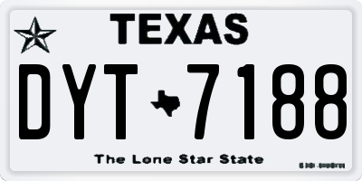 TX license plate DYT7188