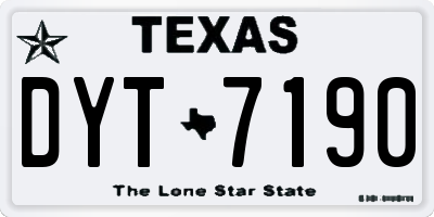 TX license plate DYT7190