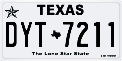 TX license plate DYT7211