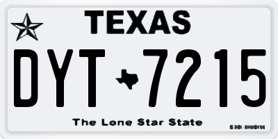 TX license plate DYT7215