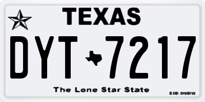 TX license plate DYT7217